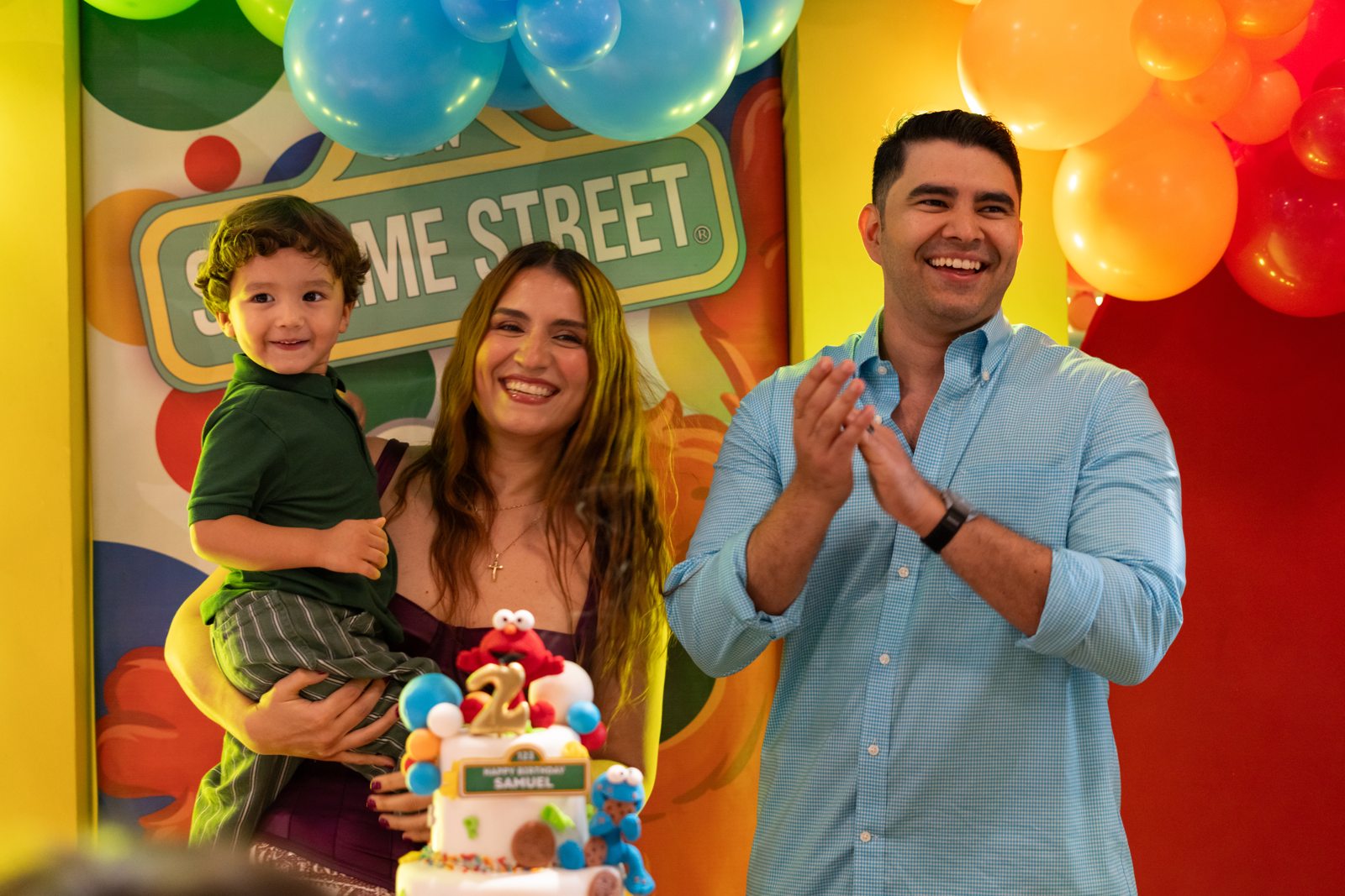 Fotografía de Samuel durante su cumpleaños